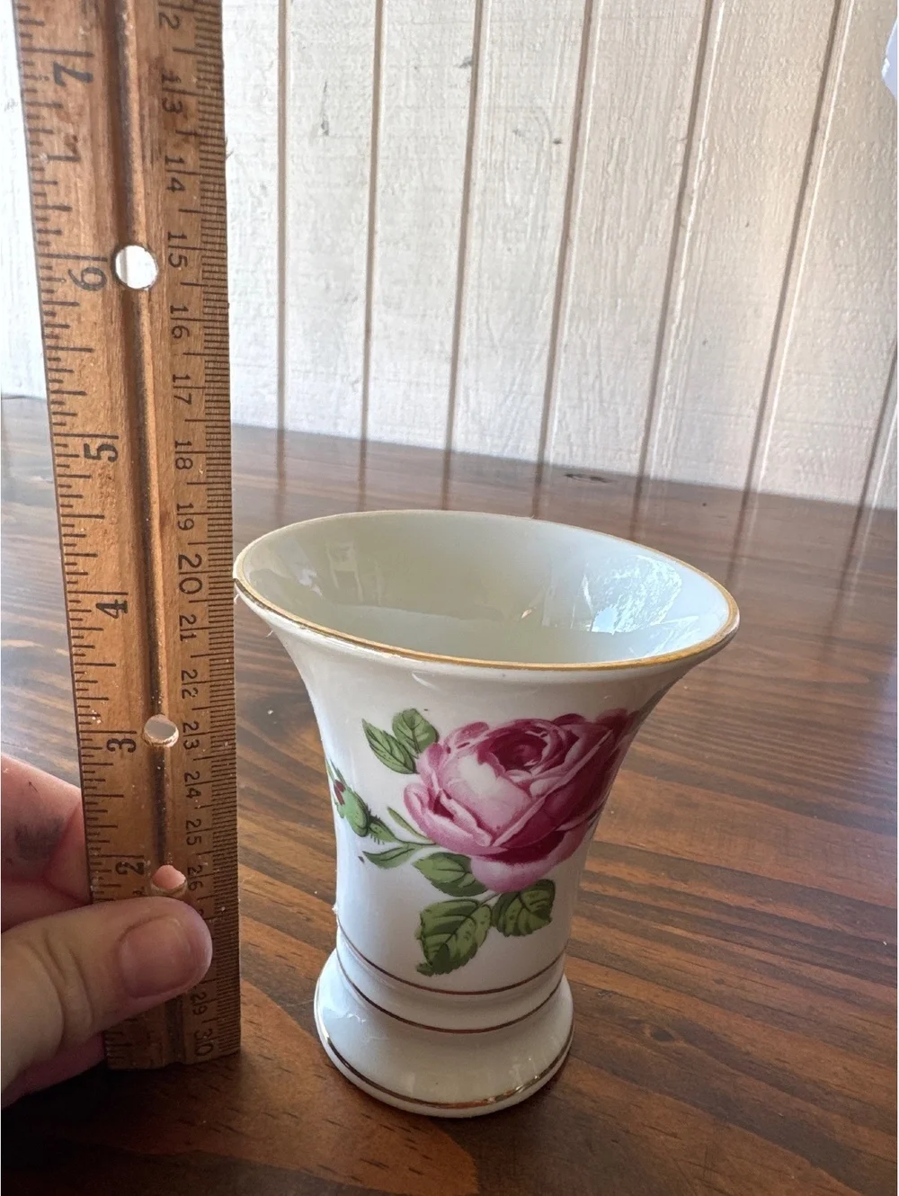 Vintage Schumann Germany Porcelain Floral Pedestal Vase